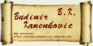 Budimir Kamenković vizit kartica